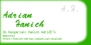 adrian hanich business card